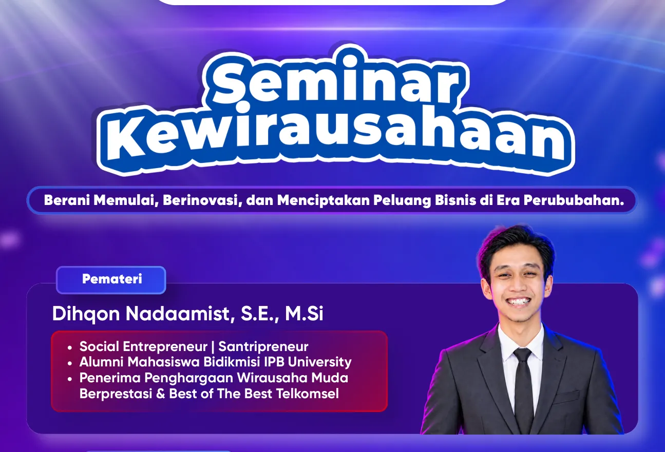 Pemateri seminar kewirausahaan IGNITE 2026: Dihqon Nadaamist
